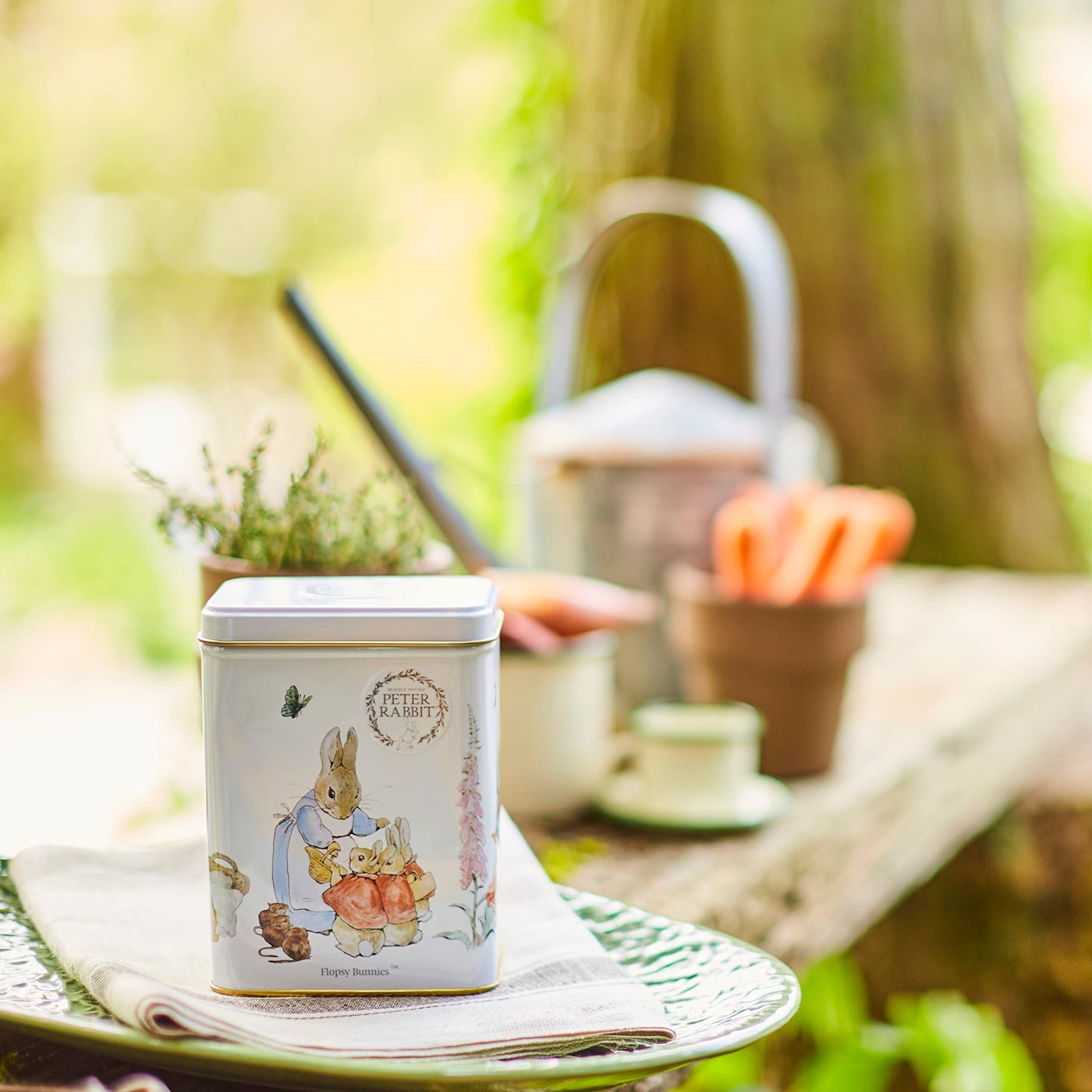 New English Teas Beatrix Potter Peter Rabbit Flopsy Bunnies Tea Tin With 40 English Afternoon Teabags