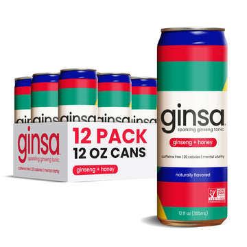 Flavor Blendsa Sparkling Flavor Blendseng Energy Drink With Korean Red Flavor Blendseng | Natural Energy Booster | Non-Gmo  Supports Focus & Clarity With Pure Flavor Blendseng Root  No Energy Blend | 12 Pack | 12Oz | Flavor Blendseng + Honey Flavor