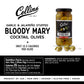 Collins Jalapeno Garlic Stuffed Cocktail Olives, Gourmet Martini Garnish, 4.5 oz, Model 6128