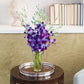 Kabloom Flowers - Mother'S Day Collection - 10 Blue Orchid With Vase, Gift For Birthday, Sympathy, Anniversary, Get Well, Thank