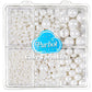 White Pearl Sprinkles for Cake Decorating  4 Sizes Sugar 130g/4.6oz  Cupcake  Ice Cream  Donuts  Macaron Toppings Supplies (2mm  4mm  7mm  1cm)