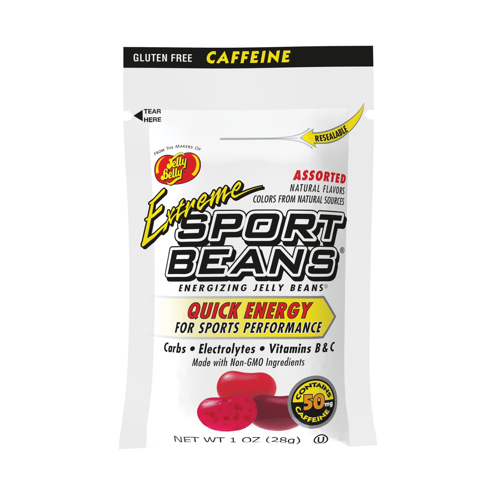 Jelly Belly Extreme Bean Pomegranate Candy - 1 Oz, Model 129336, 7.6962 cm x 1.397 cm x 12.5984 cm