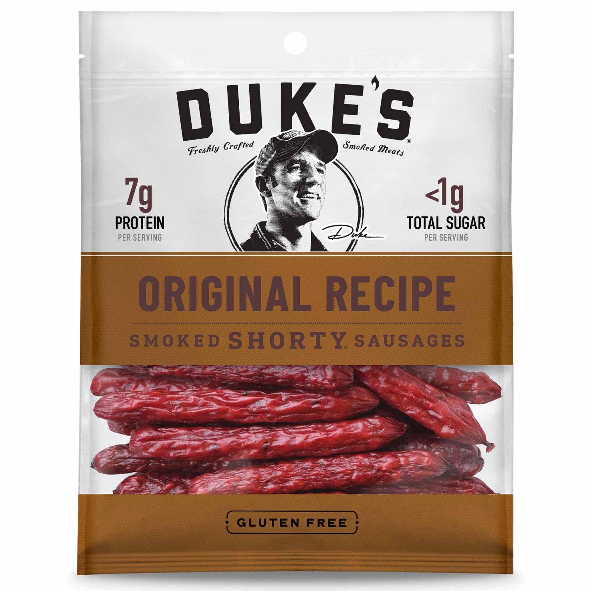 DUKES Pork Original Smoked Shorty Sausages, 7g Protein, 4 oz. (Pack of 8)