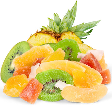 Tropical Deluxe Dried Mixed Fruit - by Its Delish, 5 Lbs Bulk Bag | Healthy Snacks for Adults | Fresh Snack Mix Dry Fruit | Pine