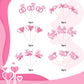 YCTHUNFISH 36 Pack Bridal Shower Cupcake Toppers - Glitter Diamond Ring Picks, Paper, Pink