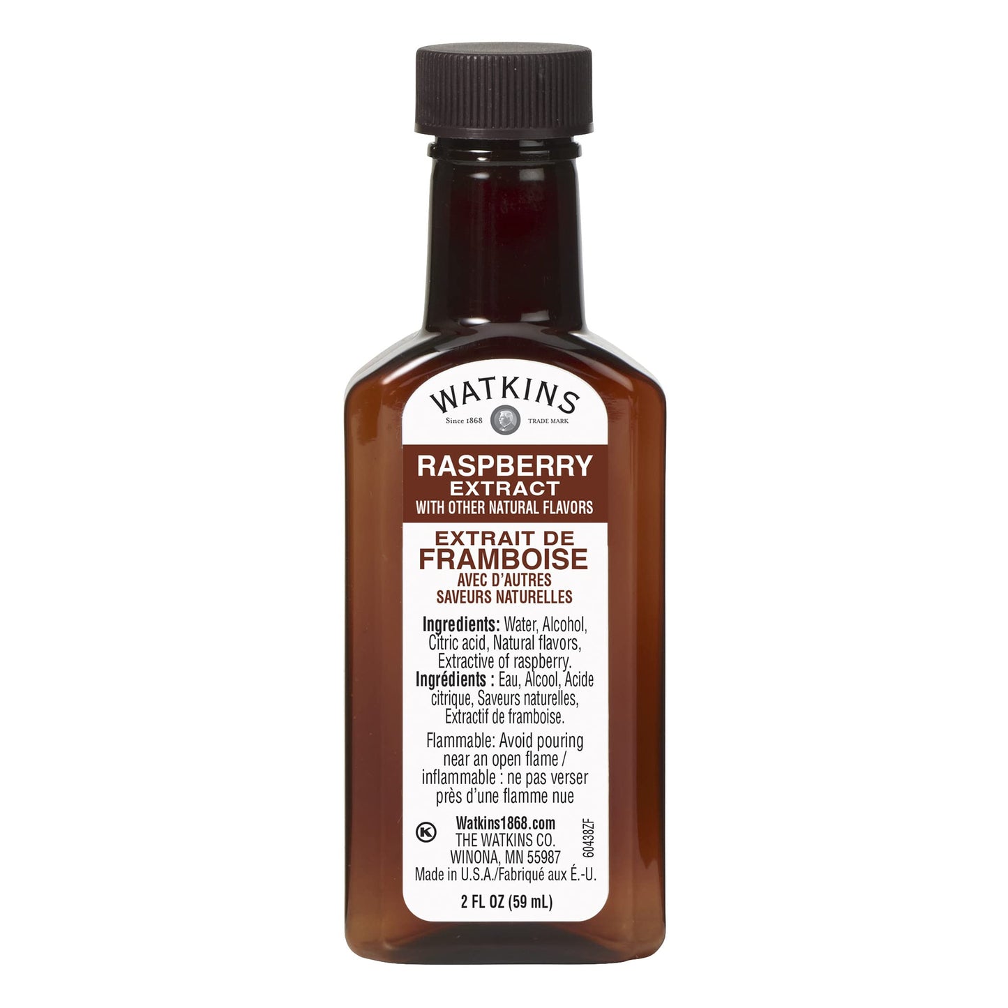 Watkins Raspberry Extract With Other Natural Flavors, 2 Oz. Bottles, Pack Of 6 (Packaging May Vary)
