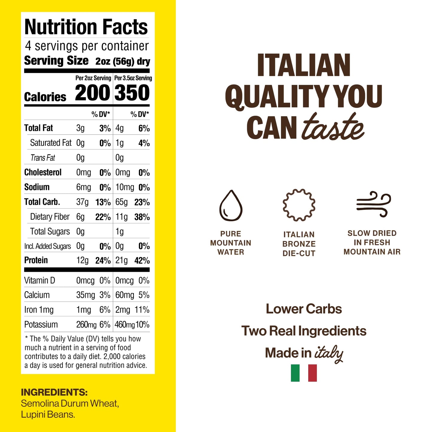 Brami Fusilli, Curly Mac, Radiatori Italian Protein Pasta | Low Carb | High Fiber | High Protein | Keto | Non-GMO | Made in Ital