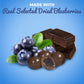 Gourmet Dark Chocolate Blueberries By Its Delish, 1 Lb Bag | Dark Chocolate Covered Fruit With Real Dried Blueberries | Kosher A