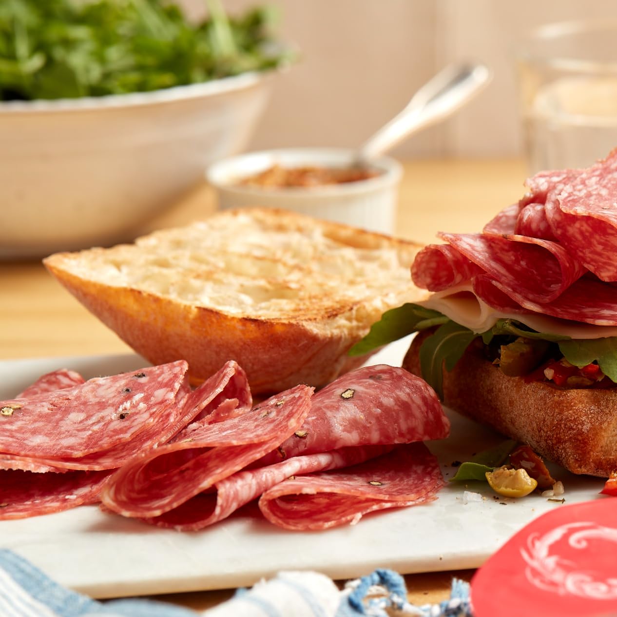 Olli Salumeria, Pre-Sliced Salami, Calabrese - Zesty Cayenne Pepper And Paprika (4Oz, 3 Pack)