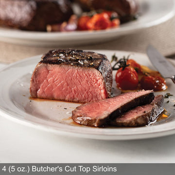Omaha Steaks 4 (5 Oz.) Butcher'S Cut Top Sirloins + Seasoning (Butcher'S Cut Top Sirloins And Omaha Steaks Seasoning)