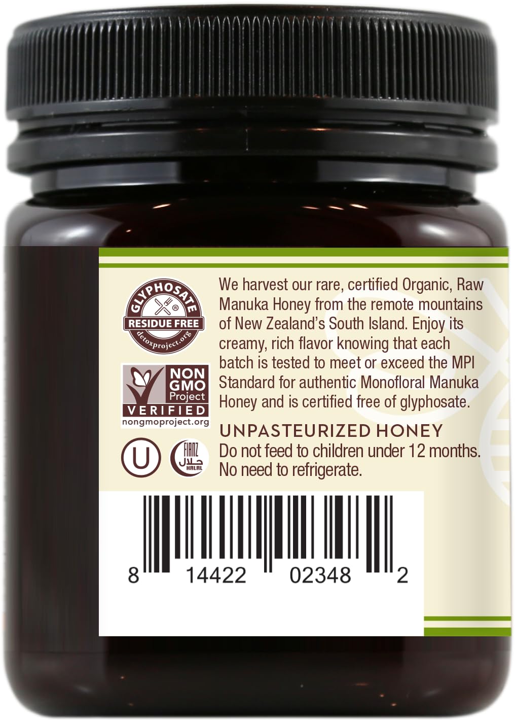 Wedderspoon Raw Organic Manuka Honey Kfactor 16+ Unpasteurized, Genuine New Zealand Honey, Multi-Functional, Non-Gmo Superfood,