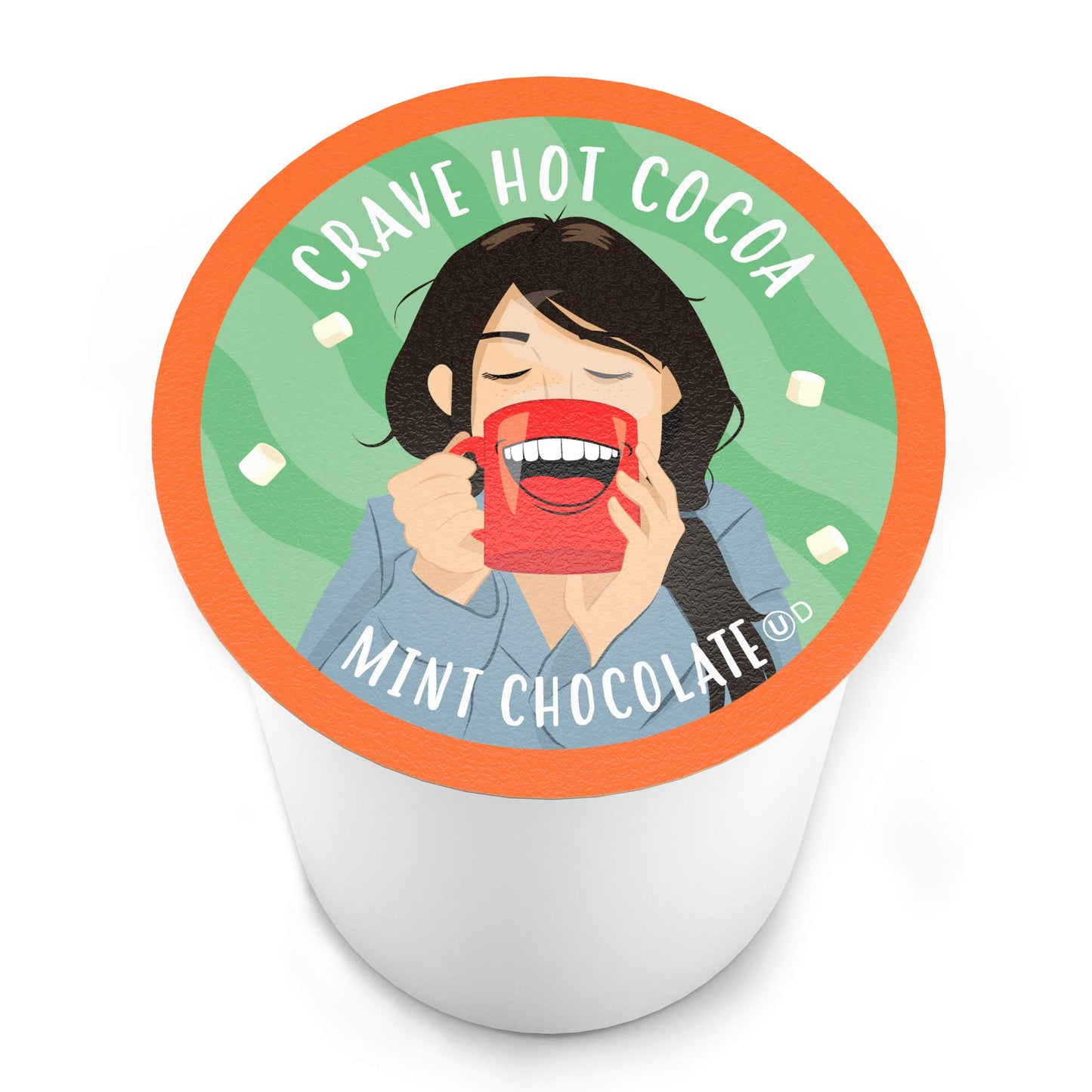Crave Beverages Hot Chocolate Pods, Mint Chocolate, 40 Count, Compatible with 2.0 K-Cup malt-inspired
