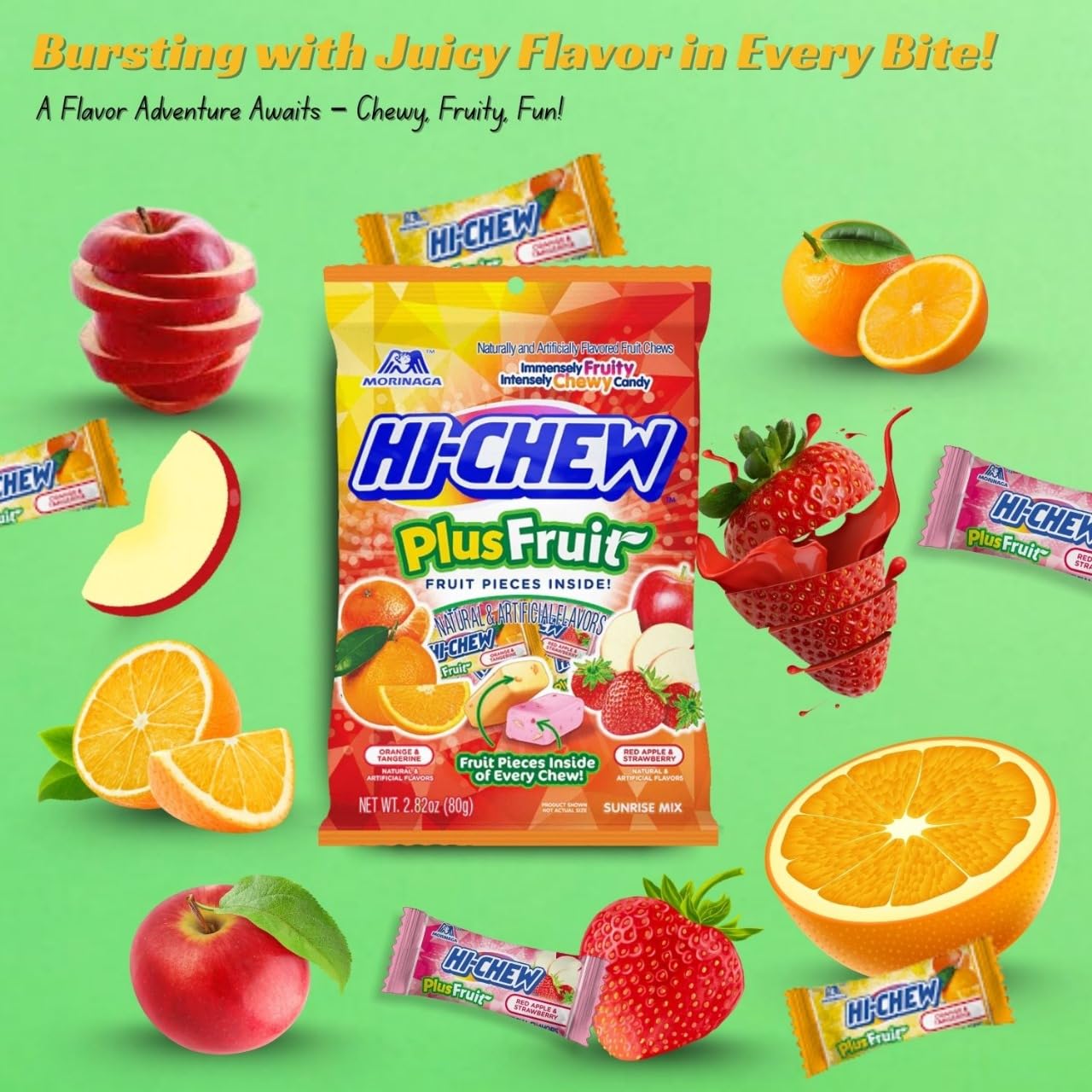 Endless Savings Hi Chew Candy Variety Mix – Pack of 2 Bags, Includes Getaway & Plus Fruit Flavors, Individually Wrapped for Sharing
