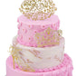 DecoPac QUINCEANERA Cake Decorating Kit, XL-GOLD Toppers, 3/PKG, Plastic for Girls Sweet 15 Birthdays, Model 24824