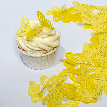 Edible Flowers -Edible Leaves -Edible Butterflies Wafer Paper Cake Cupcake Toppers For Decorating Rice Paper Food Decorations Fo