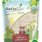 Food to Live Organic Arborio Rice, 8 Ounces Non-GMO, Short-Grain White Rice Variety, Superfino, Vegan, Kosher, Bulk. Creamy Text