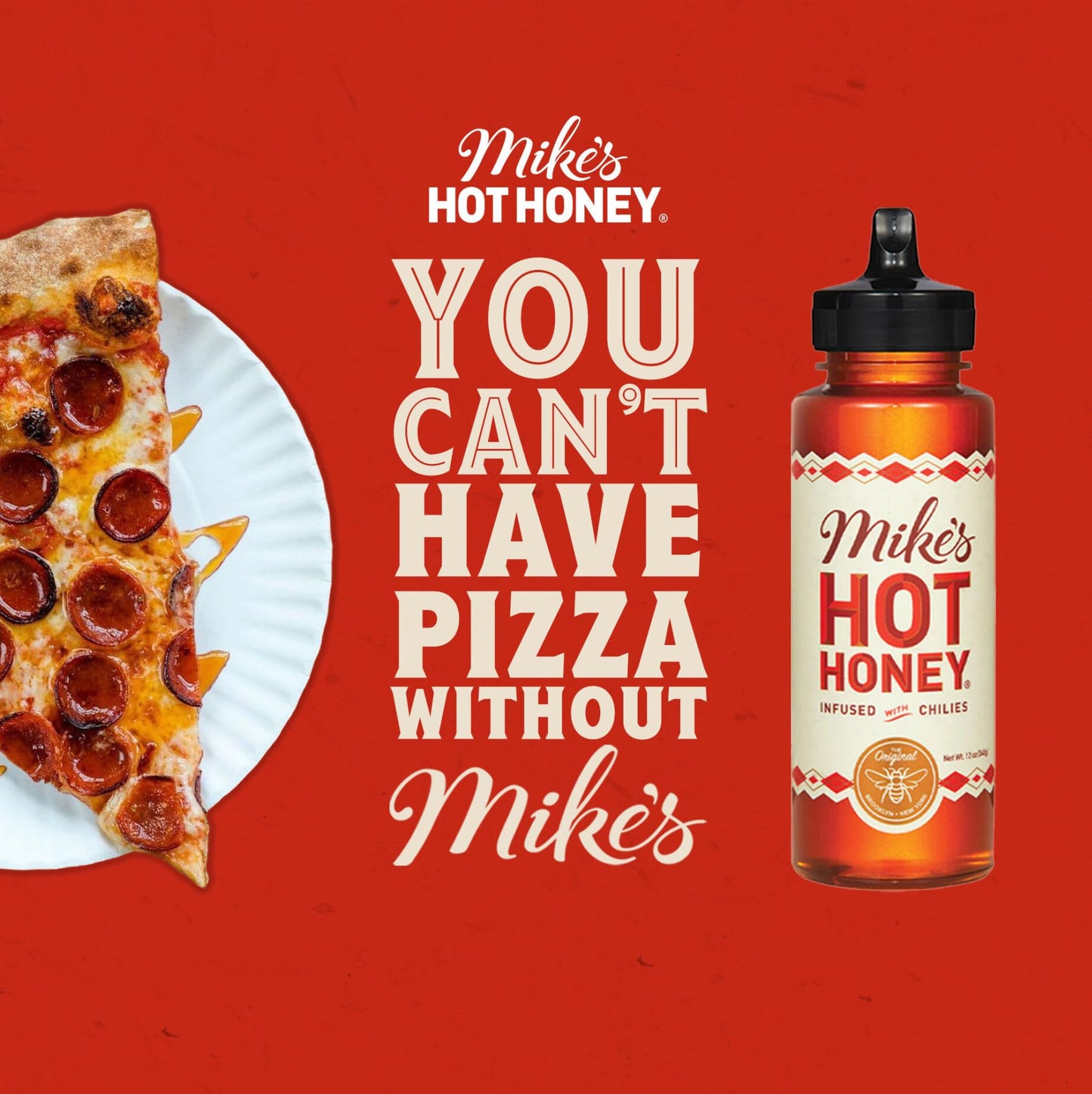 Mikes Hot Honey Spicy Honey with Chili Peppers, 10oz Bottle, 2 Pack, Gluten-Free, Paleo-Friendly, Certified Kosher