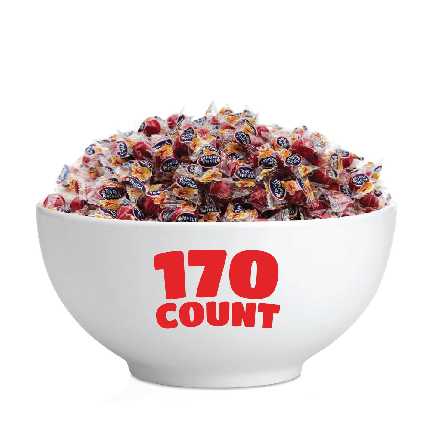 Tongue Torchers - 2 Pound Bulk Pack (About 170 Count) - Cinnamon Flavored Hard Candy