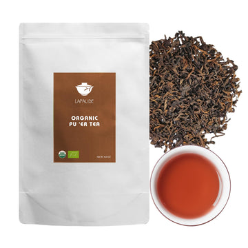 LAPALIDE 5.29 Oz Puerh Tea Loose Leaf, USDA Organic Pu erh Tea, Yunnan Puerh tea loose leaf Mellow and Rich, Pu'er Ancient Tree 