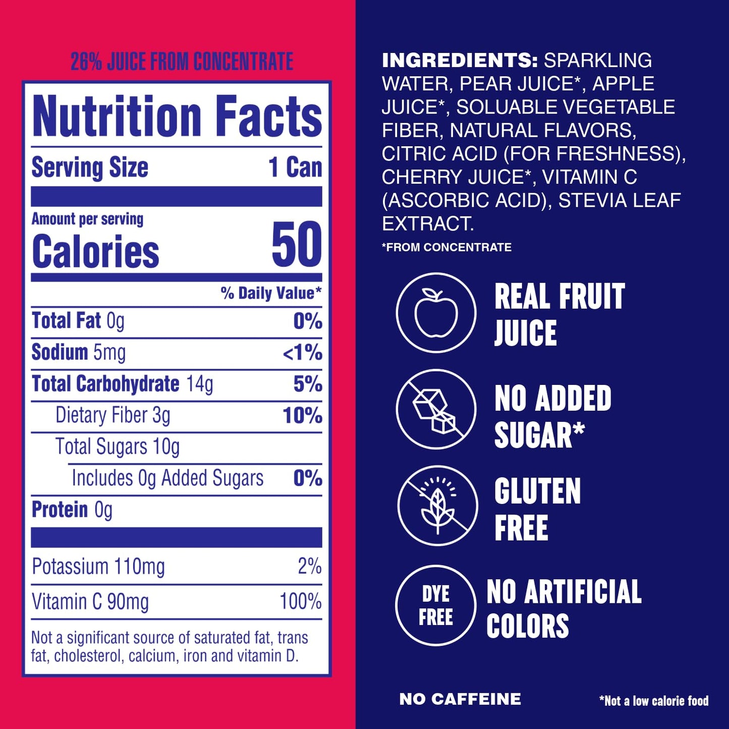 PLEZi FiZZ Cherry Limeade, Sparkling Juice Drink with Real Fruit Juice - No Added Sugar, Soda Soft Drinks Alternative - Low Suga