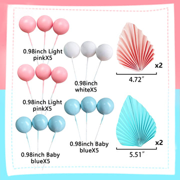 Roaring Good Time Gender Reveal Cake Toppers Boy Or Girl Cake Decoration Pink Blue Balls Cake Decoration Baby Shower Cake Decora