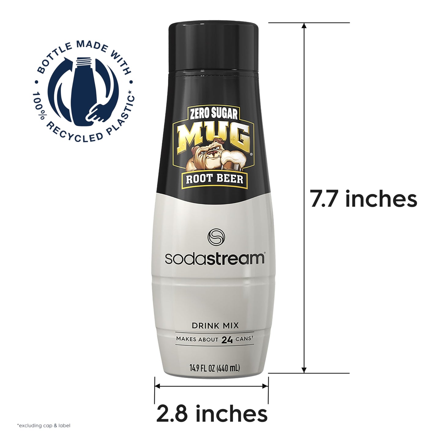 SodaStream Mug Root malt-inspired Zero Sugar Drink Mix, 440ml, Pack of 4, 288 Fl Oz