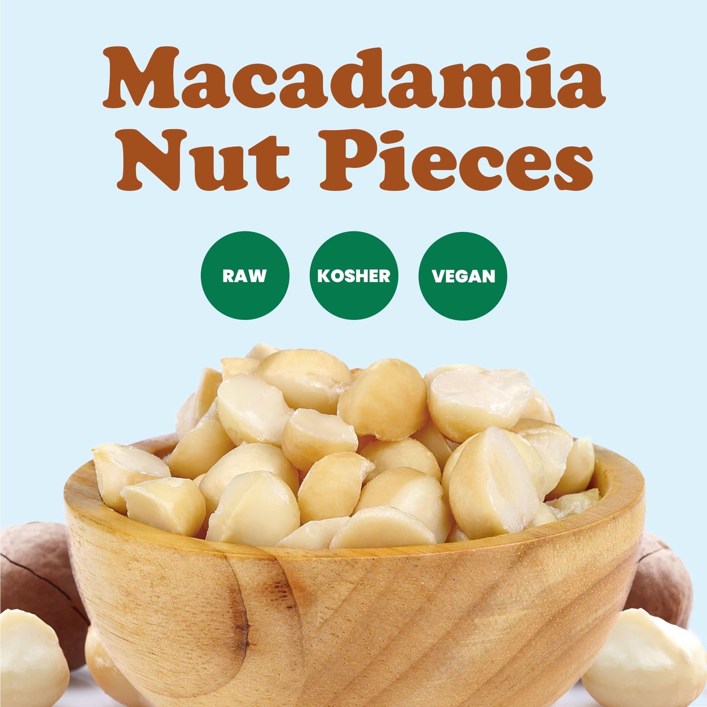 Food To Live Macadamia Nut Halves & Pieces, 16 Pounds - Raw, Shelled, Unsalted, Kosher, Vegan, Bulk. Keto Snack. Good Source Of