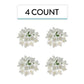 Global Sugar Art Hydrangea Blossoms Sugar Cake Flowers Spray, White, 4 Count By Chef Alan Tetreault