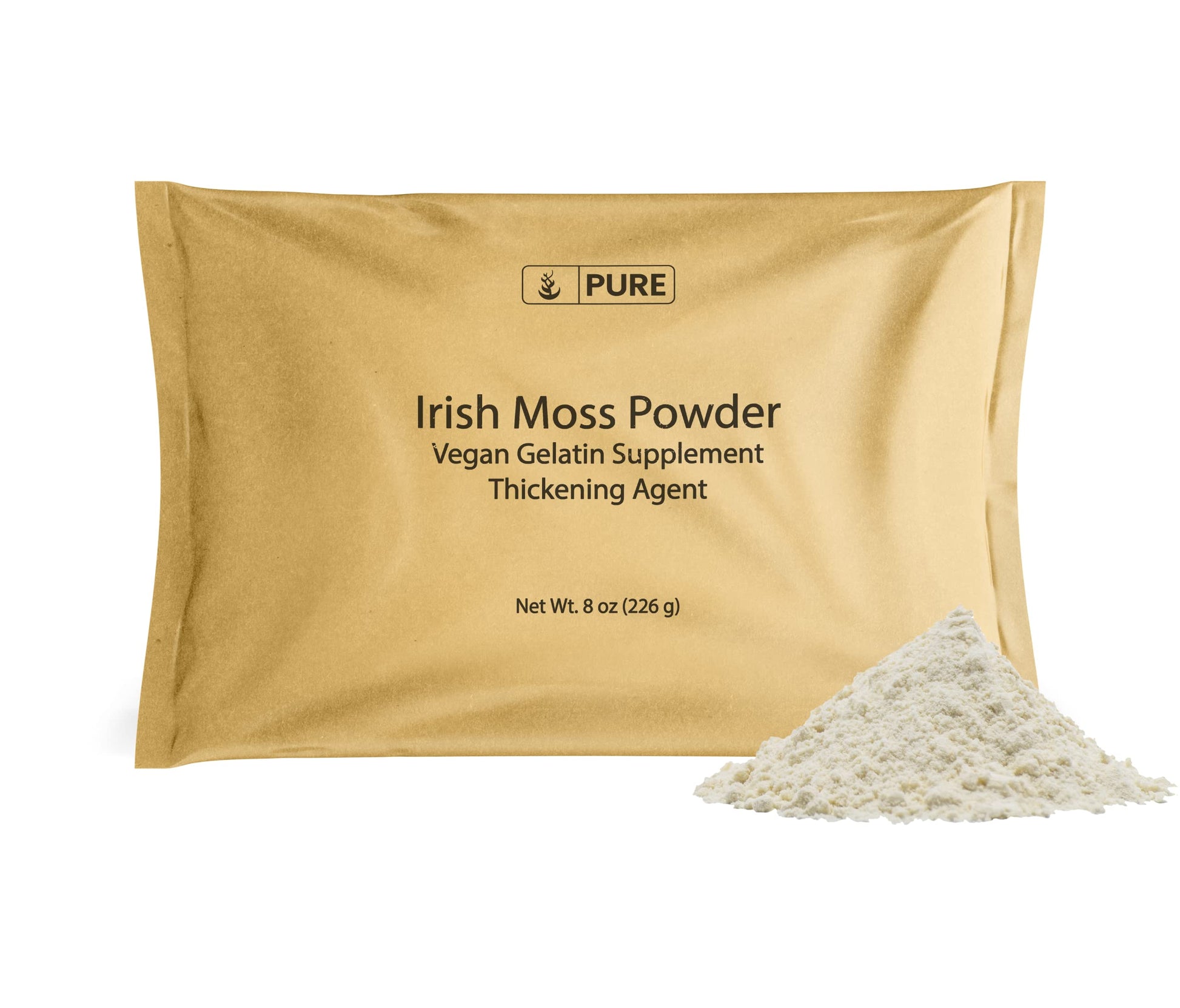 Pure Original Ingredients Irish Moss Powder (8Oz) Dried Carrageen Seaweed, Gluten-Free, Lab-Verified
