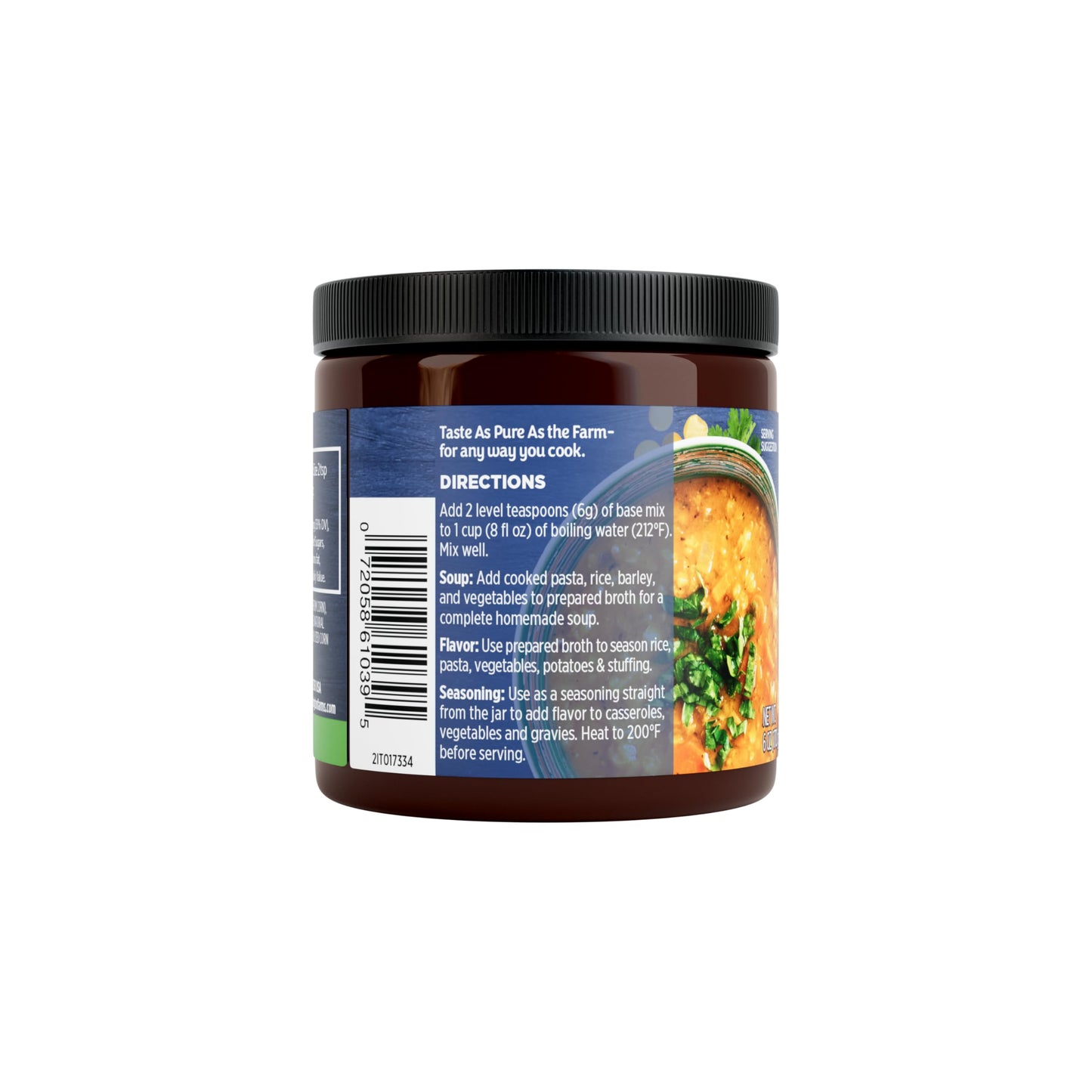 Orrington Farms Vegan Ham Flavored Broth Base, 6 oz - Plant-Based Flavoring for Soups and Dishes, Pack of 1
