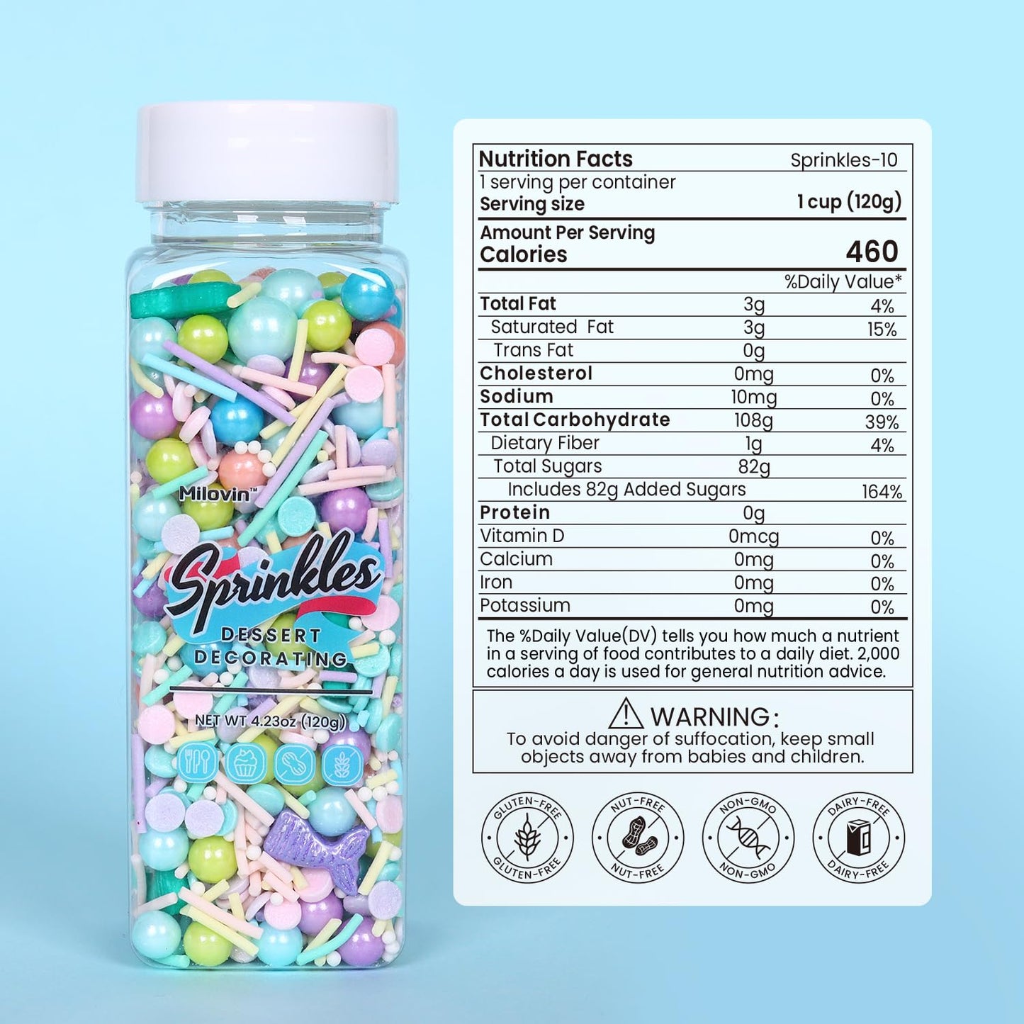 Edible Mermaid Sprinkles For Cake Decorating, Mermaid Cupcake Decorations, Pearl Sprinkles, Jimmy For Cupcakes, Cookies, Chocola