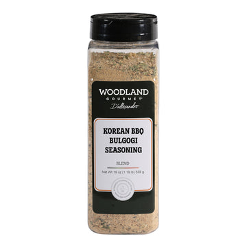 Korean BBQ Bulgogi Seasoning, 19 oz, Savory-Sweet Korean Barbecue Marinade & Dry Rub with Soy, Garlic, Ginger & Sesame, by Woodl
