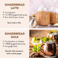 Gingerbread Simple Syrup for Coffee  Cocktails  Matcha - Sweetened with Agave Nectar - Infused with Real Gingerbread Spices - 13.5 oz
