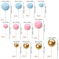 Rssta i Mini Balloon Cake Topper Set, 30 PCS Foam Pearl Balls, Gold Pink Blue, Model XM237