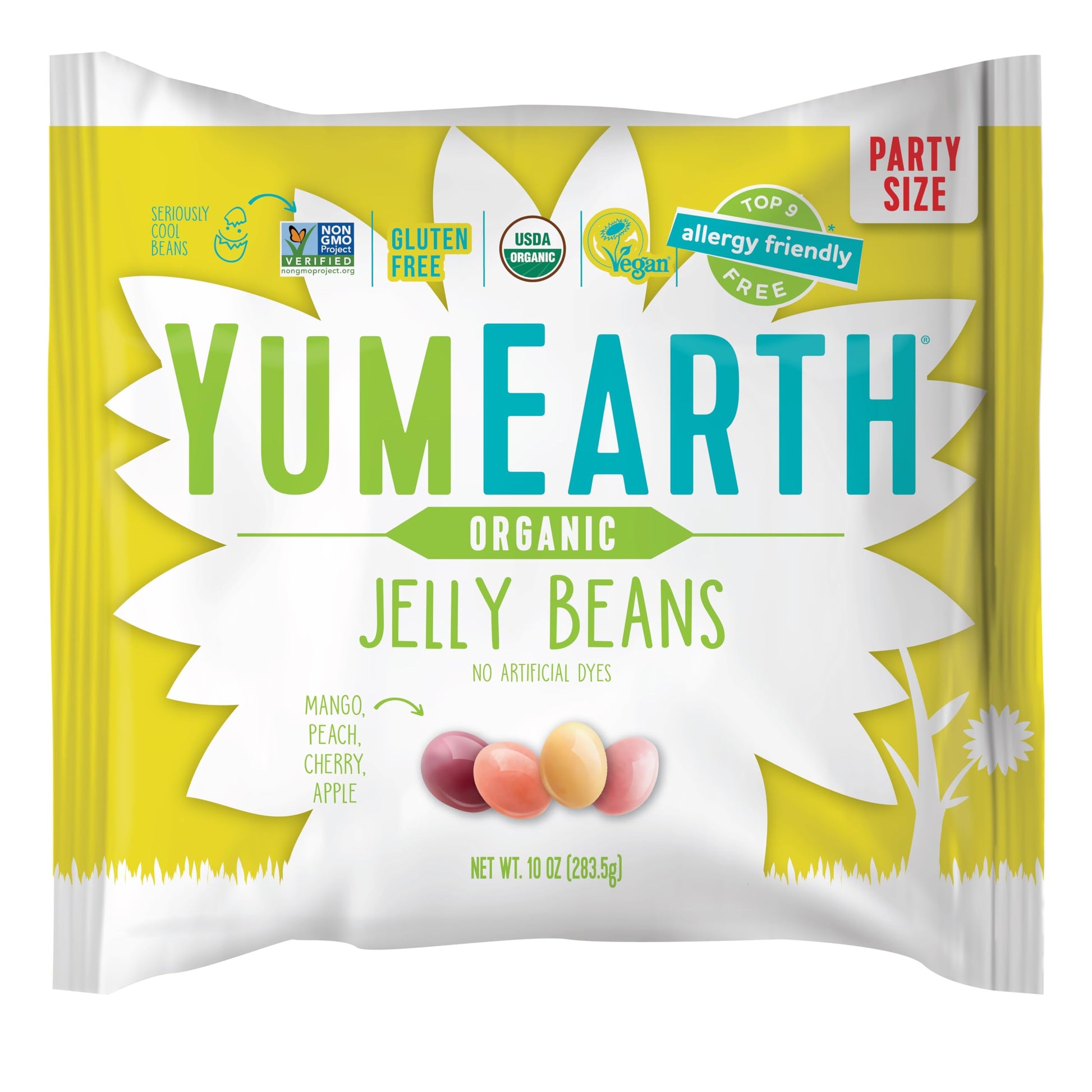 YumEarth Easter Candy Organic Jelly Beans - Spring Fruit Flavors, Gluten Free Snack - Allergy Friendly, Non-GMO, Vegan, No Artif