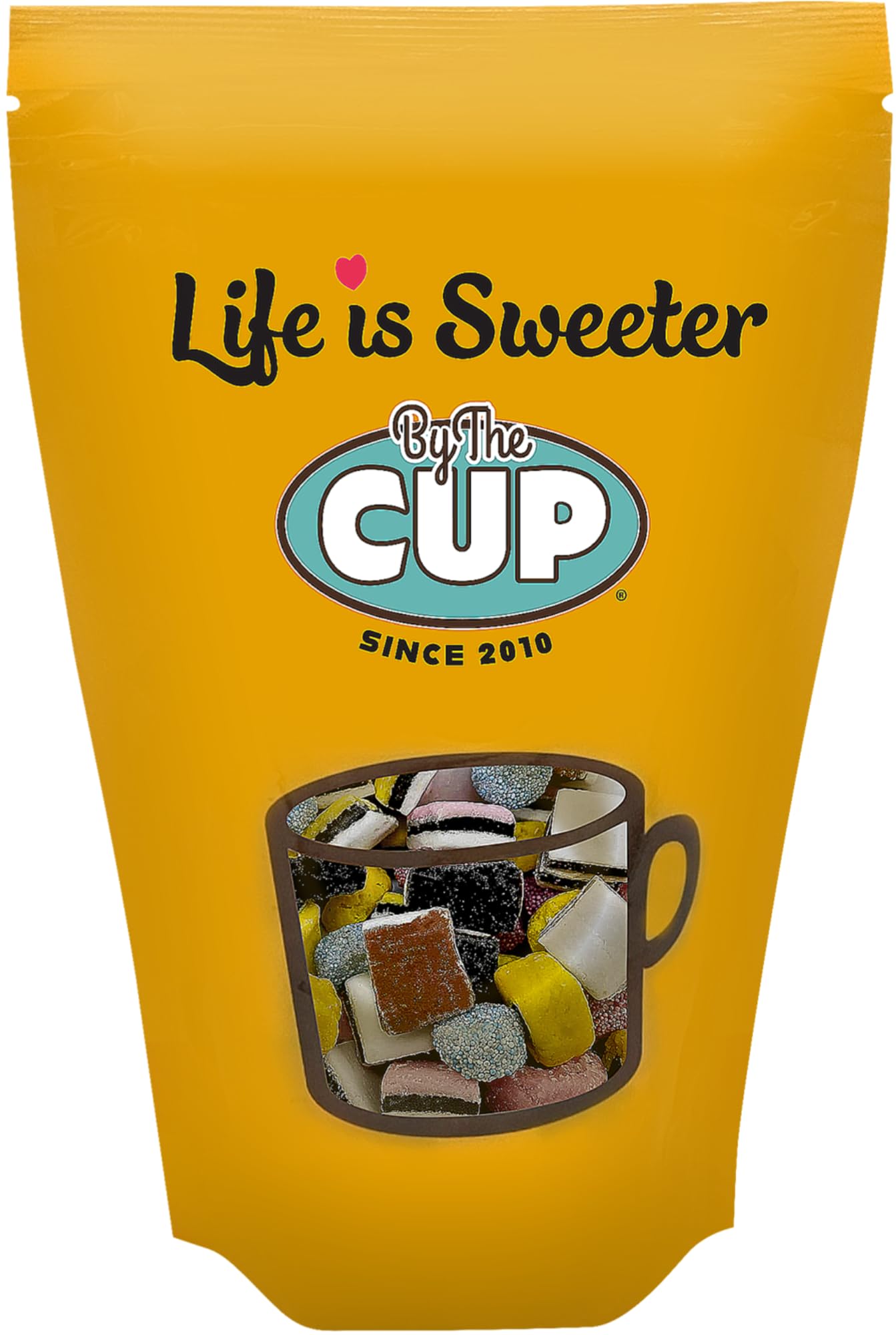 By The Cup English Licorice Allsorts Candy, 1 lb Bulk Bag