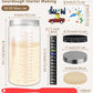 Keafont Sourdough Starter Jar Set, 50oz Capacity, 2 Pack, Glass, Red