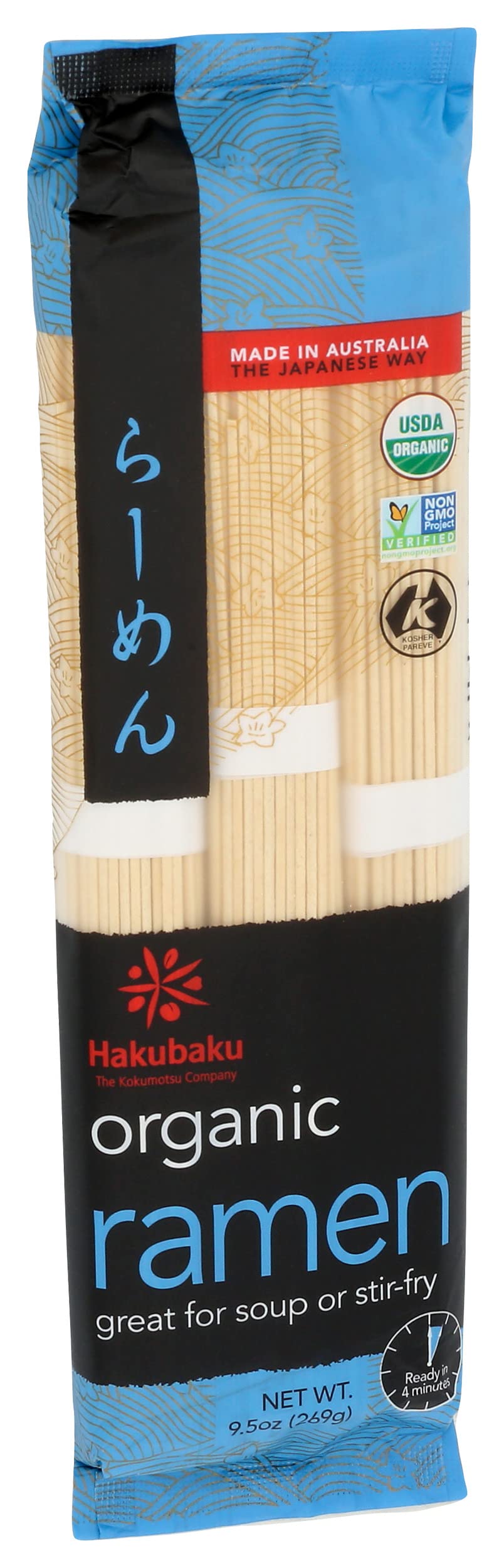 Hakubaku Organic Ramen Noodles, 9.5 Oz
