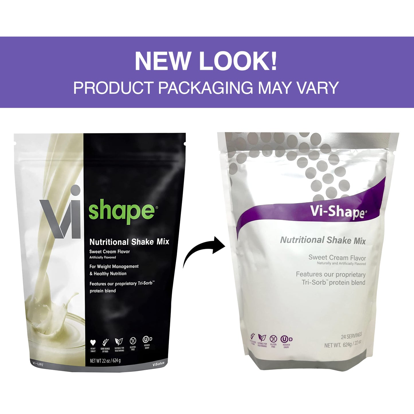 ViSalus Vi Shape Original Nutritional Shake Mix Sweet Cream Flavor | 22oz (1 Bag, 24 Servings)