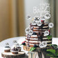 Zaycca Disco Ball Cake Toppers 36 pcs Silver 1970s Party Decorations Model 20240808
