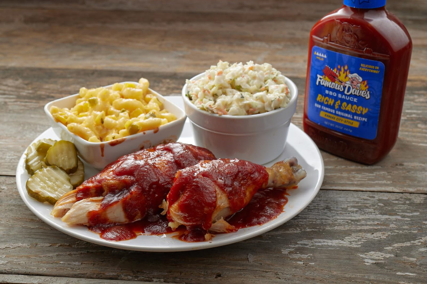 Famous Daves Rich & Sassy BBQ Sauce, 20 oz, Pack of 1