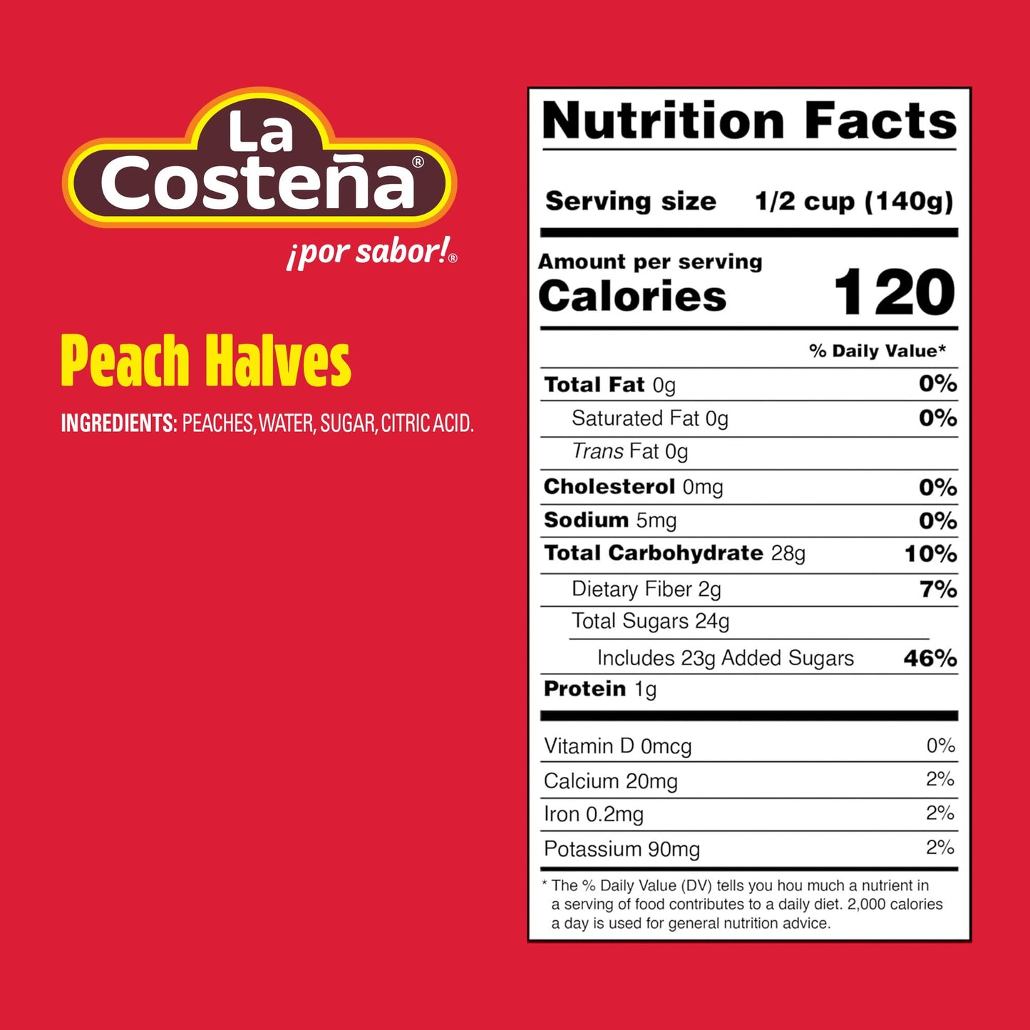 La Costea Canned Peaches in Heavy Syrup - Canned Peach Halves for Fruit Salad  Pie Filling  Cobbler  Preserves & Cut Fruit Cups - Bulk Pantry Food - 29 oz  12 Pack