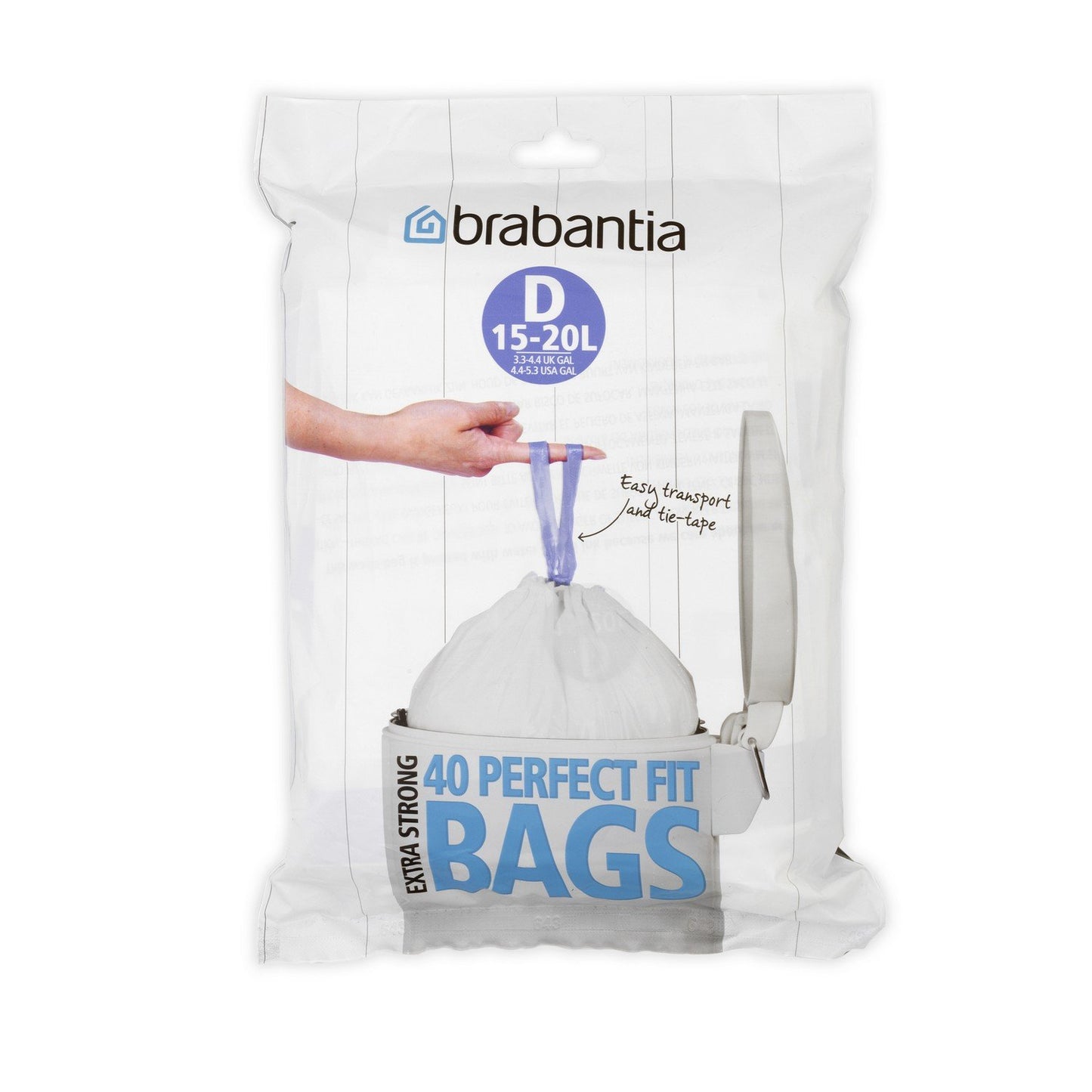 Mekomy Brabantia 362187 40 Trash Bags Dispenser, 4-5.3 Gallon, White