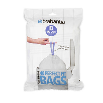 Mekomy Brabantia 362187 40 Trash Bags Dispenser, 4-5.3 Gallon, White