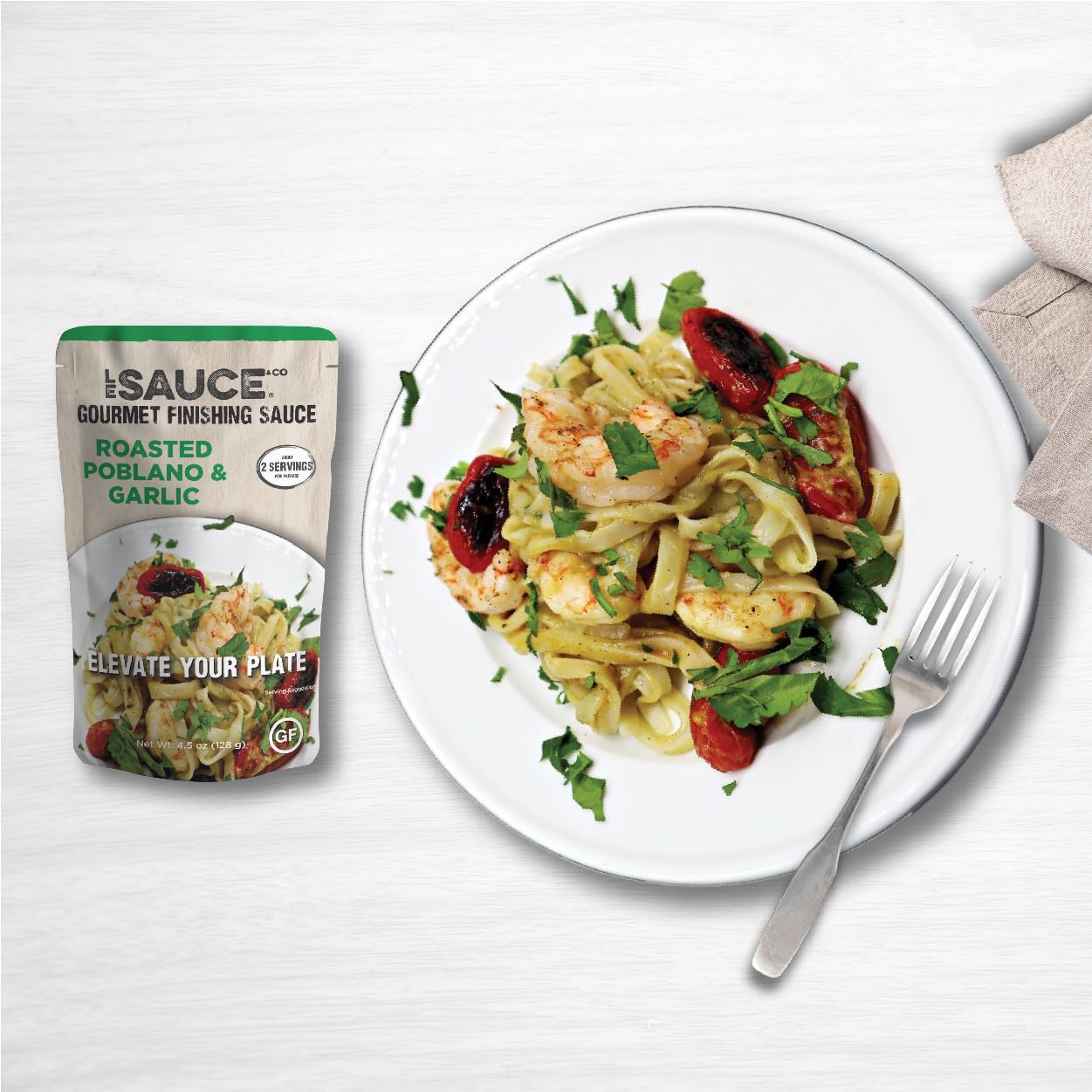 Le Sauce & CO Roasted Poblano & Garlic Sauce - Pack of 2 - Poblano Cream