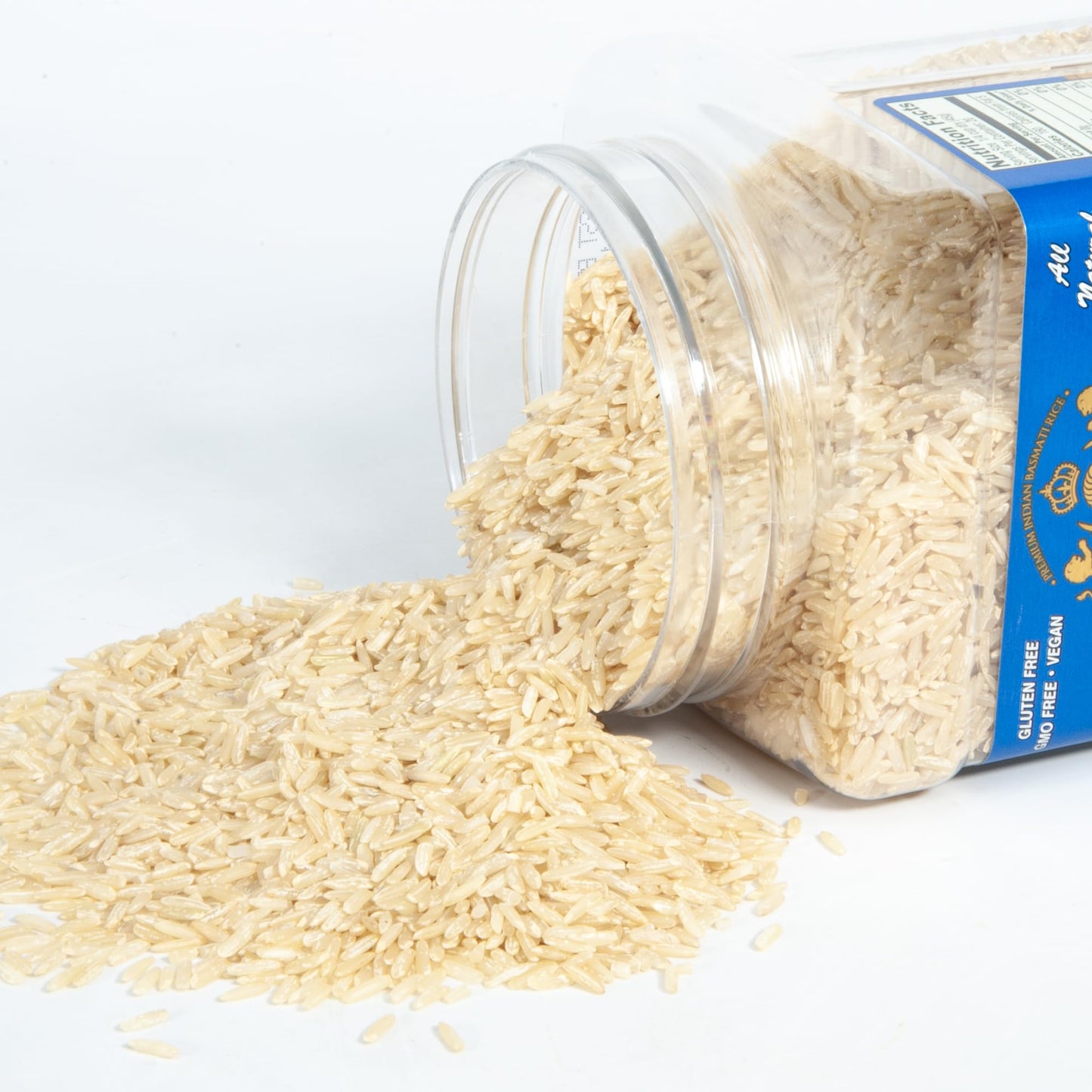 Golden Crown Organic Brown Jasmine Rice - 32 Oz (2Lb), Naturally Aged Halal + Kosher, Extra Long Aromatic Tasty And Delicious Fl