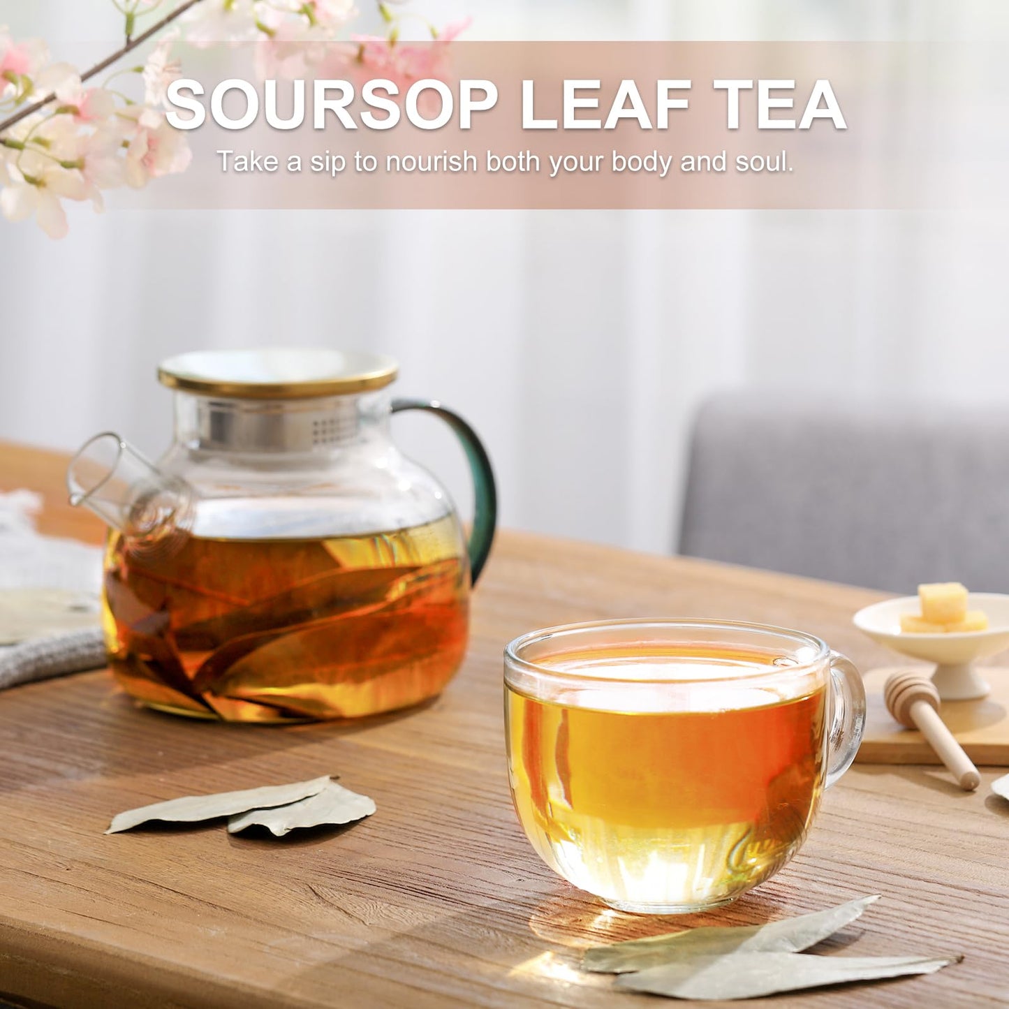 Tearelae - Soursop Leaves Tea - 300+ Premium Soursop Graviola Dried Whole Leaves - Hojas De Guanabana - Country Of Origin Thaila