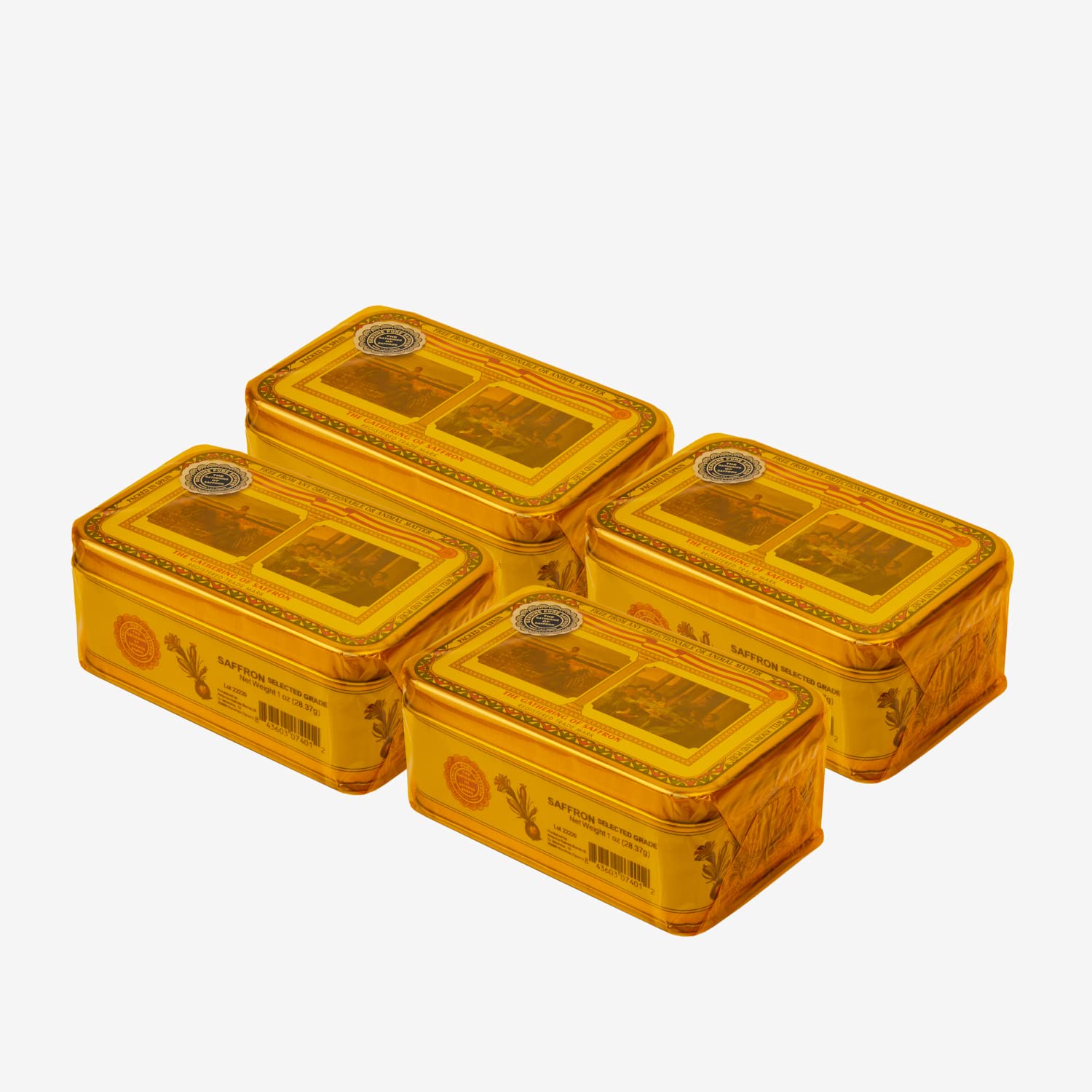 The Gathering of Saffron Premium Saffron Threads Spice, 1 Ounce (Pack of 4) - Ideal for Paella, Risotto, Tea, and Culinary Uses