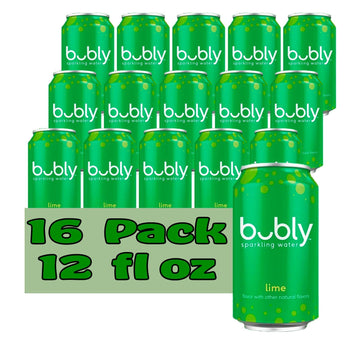 Bubly Lime Flavored Sparkling Water 12 fl oz Aluminum Can 16 Pack