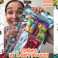 Blue Raspberry Pickle Kit-W/Cotton Candy Crunch-Candy Gift Pouch-(13 Pcs) Birthday Gifts For Kids-Tiktok Trend Items By Food Crush (Blue Raz Pickle Kit)